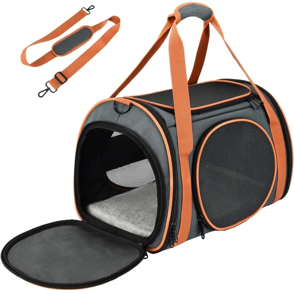 😻OKMEE Cat Carrier TSA Airline Approved with Ventilation